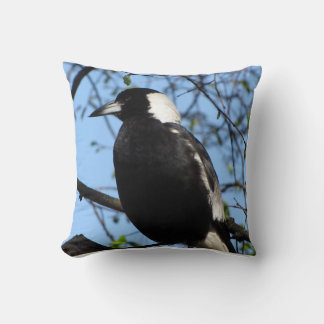 Australian Magpie Throw Pillow