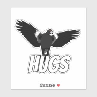 Australian magpie wants hugs sticker