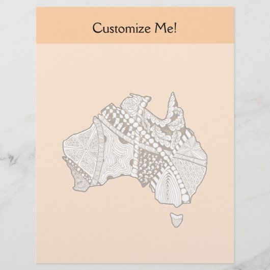 Australian Map Art (Front)