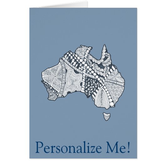 Australian Map Art Cards (Front)