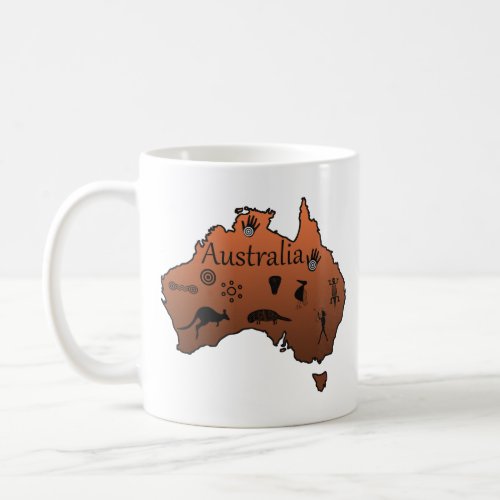 Australian map coffee mug