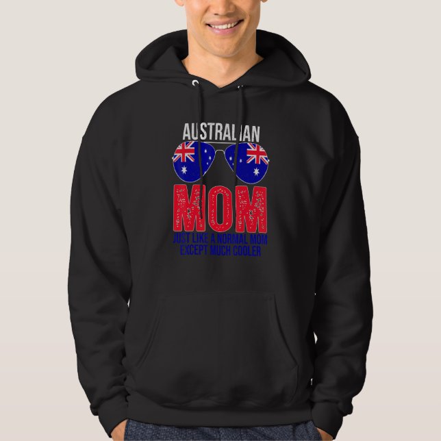 Australian Mom Australia Flag Sunglasses Mothers D Hoodie (Front)