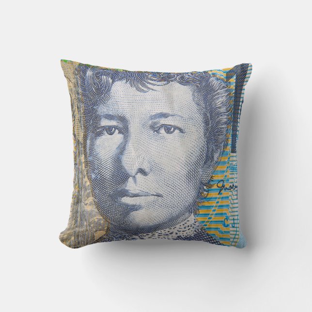 Australian money dollars throw pillow (Front)