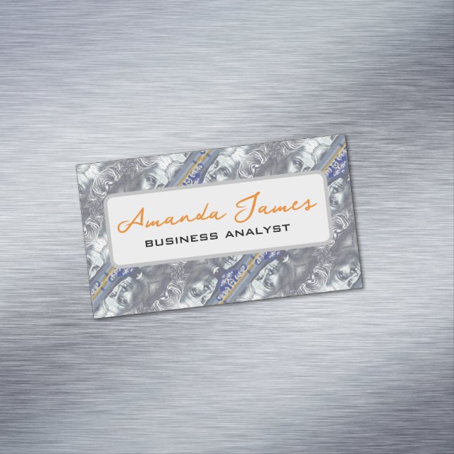 Australian money pattern business card magnet (In Situ)