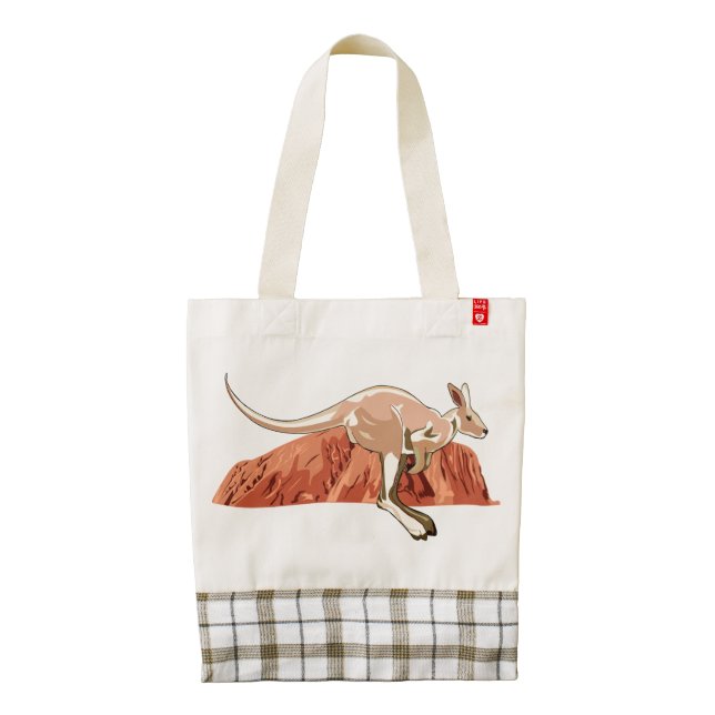 Australian Mountain Kangaroo Tote Bag (Back)