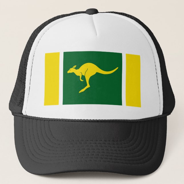 australian nation kangaroo flag trucker hat (Front)