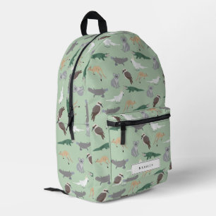 Australian Native Animals Eucalyptus Green School Printed Backpack