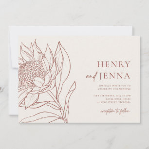 Australian Native Botanicals Waratah Protea Invitation