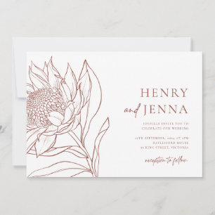 Australian Native Botanicals Waratah Protea Invitation