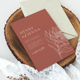 Australian Native Botanicals Waratah Protea Invitation