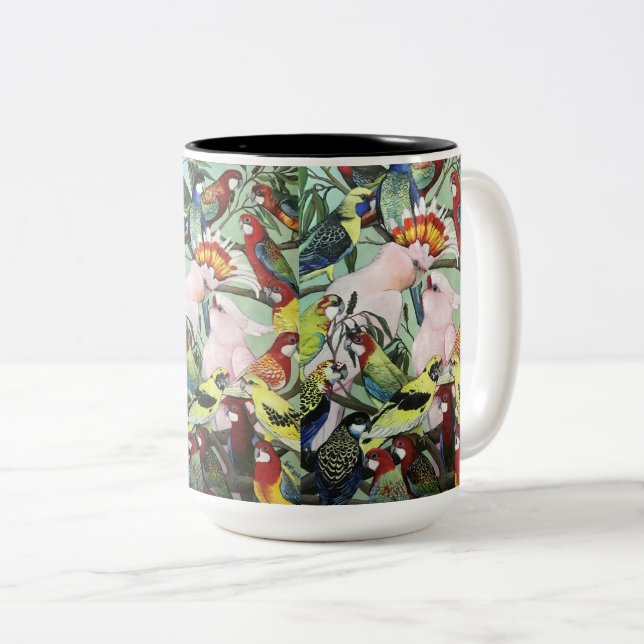 Australian Native Parrots Mug (Front Right)