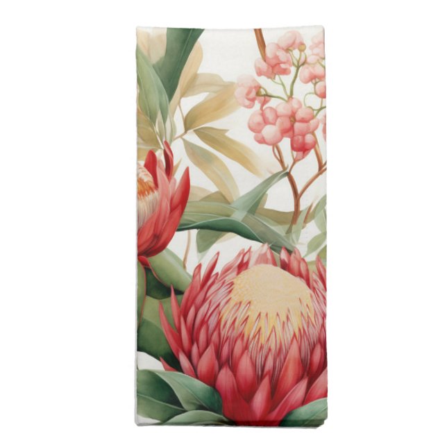 Australian Native Protea Flower II Cloth Napkin (Folded)