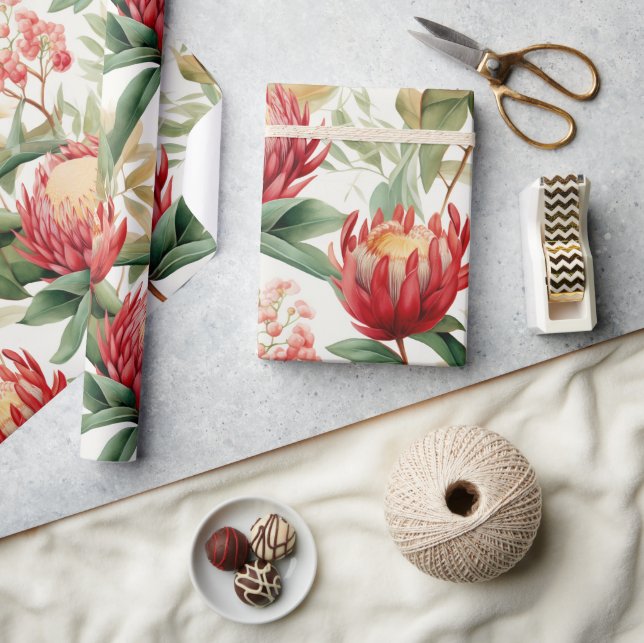 Australian Native Protea Flower II Wrapping Paper (Crafts)