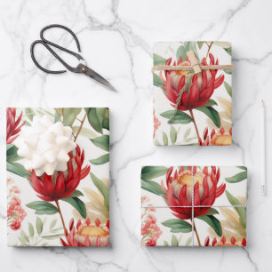 Australian Native Protea Flower II Wrapping Paper Sheets