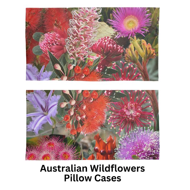 Australian Native Wild Flowers King Pillow Case (Creator Uploaded)