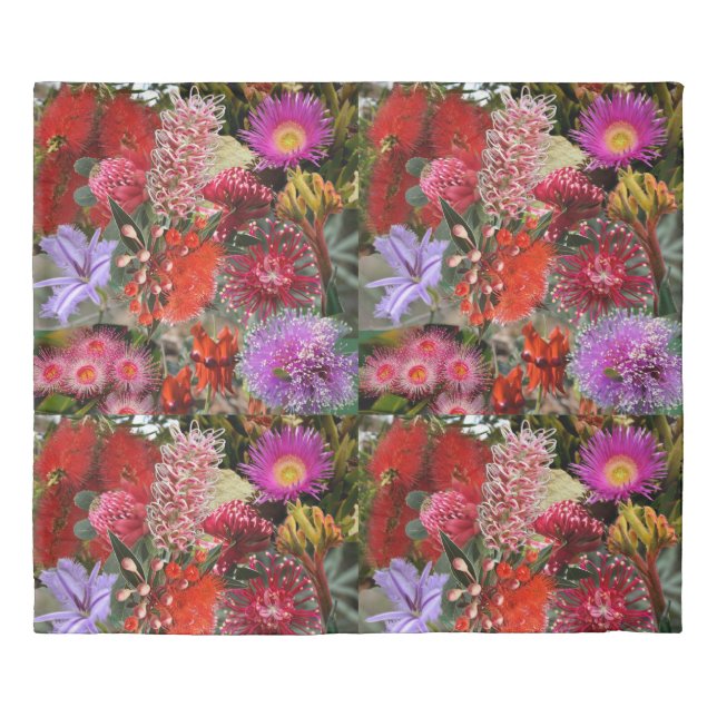 Australian Native Wild Flowers King Size Duvet Cover (Front)
