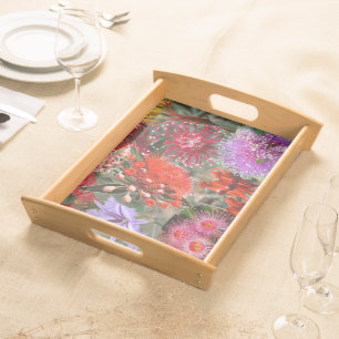 Australian Native Wild Flowers Large Serving Tray
