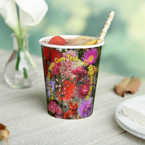 Australian Native Wild Flowers Paper Cups