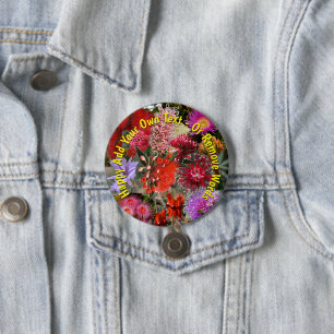 Australian Native Wild Flowers Small Badge Button