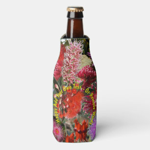 Australian Native Wild Flowers Stubby Holder Bottle Cooler