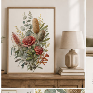 Australian Native Wildflowers Wall Art |