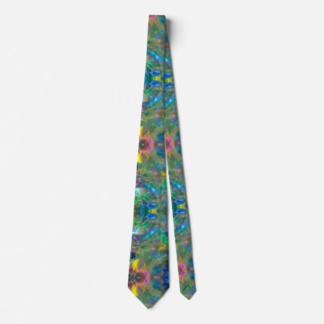 Australian Opal Gemstone Print Tie (Front)