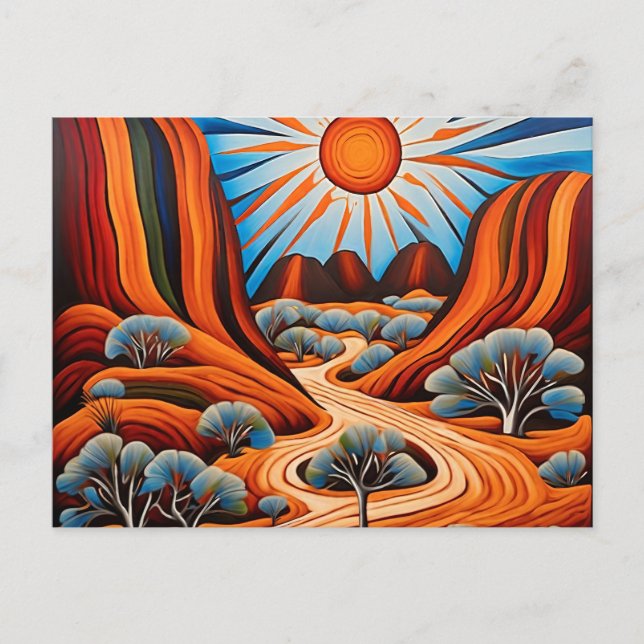 Australian Outback Art Postcard (Front)
