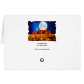 Australian Outback Ayer's Rock & Gecko Card (Back Horizontal)