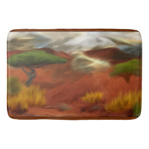 Australian Outback Dawn Abstract Art Bath Mat
