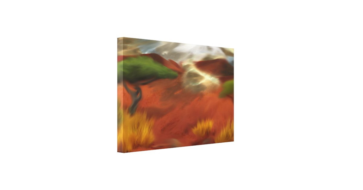 Australian Outback Dawn Abstract Art Canvas Print Zazzle Com