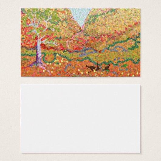 Australian outback landscape art with kangaroos (Front & Back)