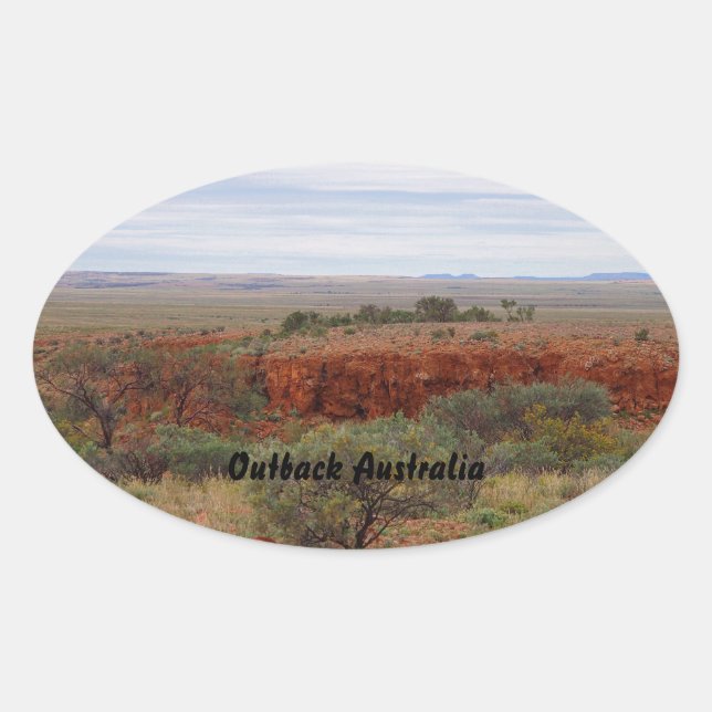 Australian outback landscape sticker (Front)