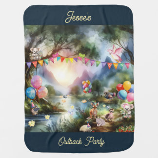 Australian Outback Party Baby Blanket