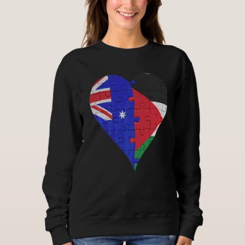 Australian Palestinian Flag Heart Sweatshirt