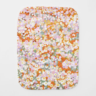 Australian paper daisy wildflowers baby burp cloth