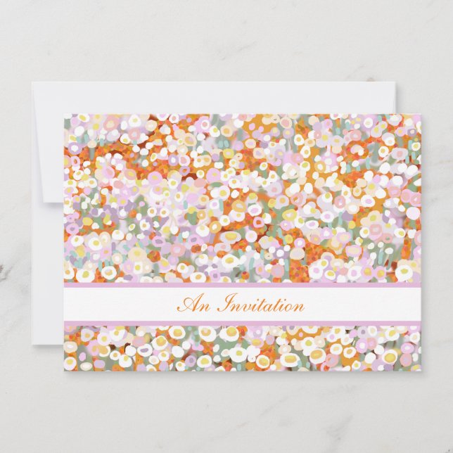 Australian paper daisy wildflowers invitation (Front)