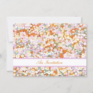 Australian paper daisy wildflowers invitation