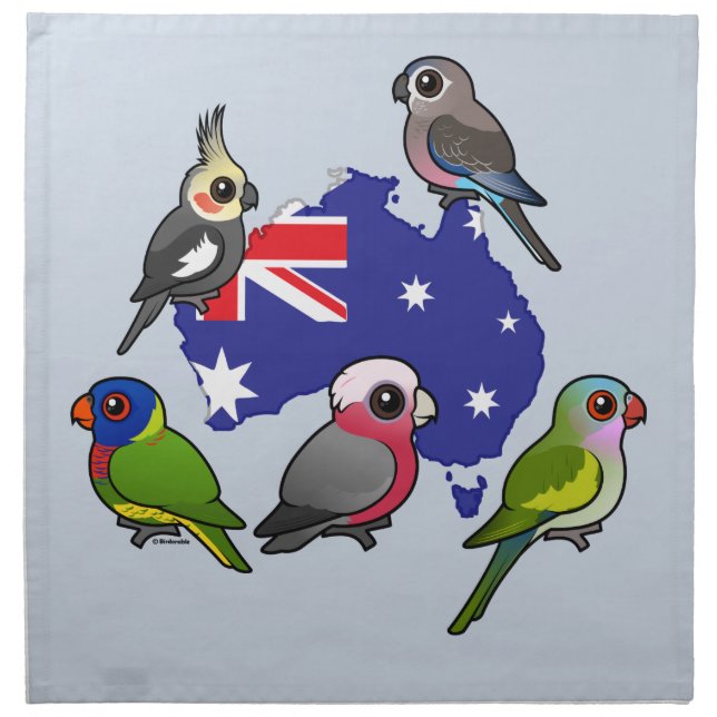 Australian Parrots Cloth Napkin (Front)