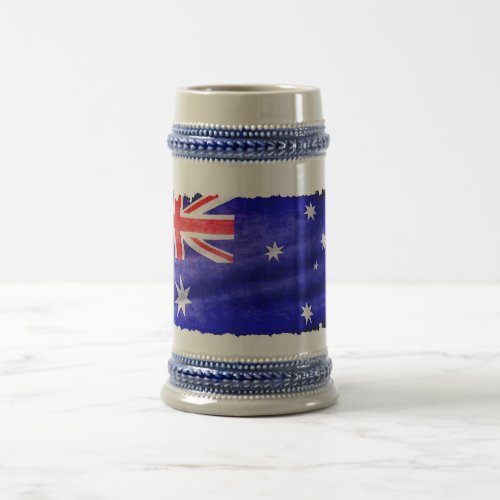 Australian Patriotic Flag of Australia for Aussies Beer Stein