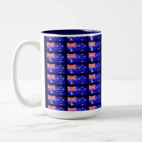 Australian Patriotic Flag of Australia for Aussies Two_Tone Coffee Mug