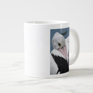 Australian pelican close up large coffee mug