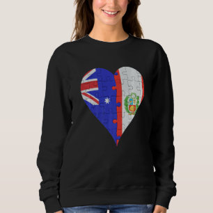 Australian Peruvian Flag Heart Sweatshirt
