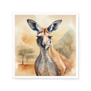 Australian Portrait Kangaroo Napkins