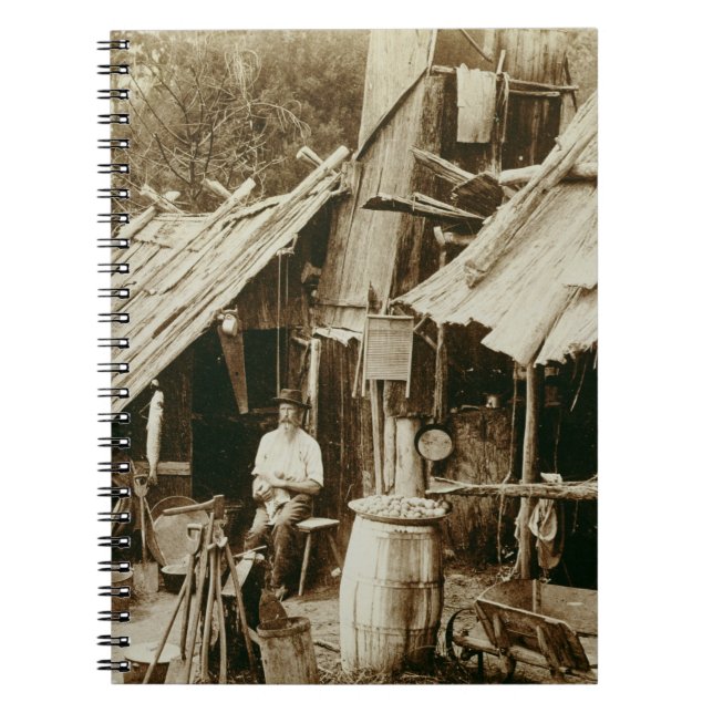 Australian prospector, c.1880s (sepia photo) notebook (Front)