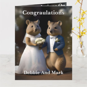 Australian Quokka Marry Me, Wedding Card