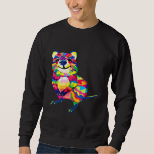 Australian Quokka Marsupial Geometric Happy Animal Sweatshirt