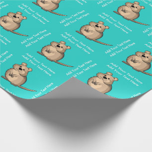 Australian Quokka Personalized Custom Color Wrapping Paper
