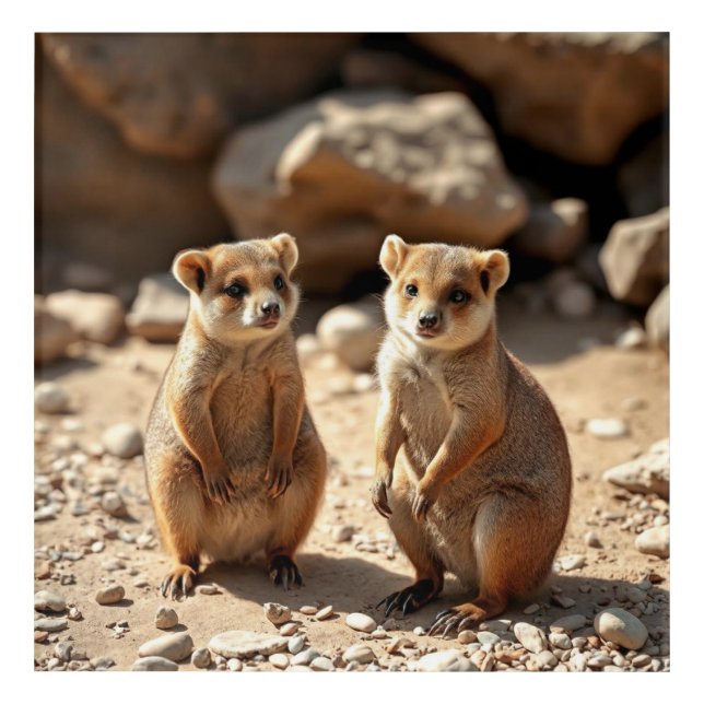 Australian Quokka Twins, Acrylic Print (Front)