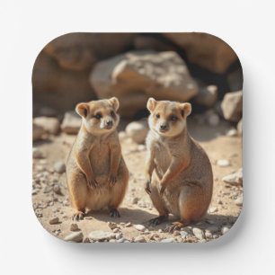Australian Quokka Twins, Paper Plates