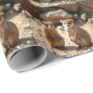 Australian Quokka Twins, Wrapping Paper